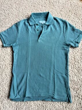 rag & bone Teal Polo Shirt - Short Sleeve